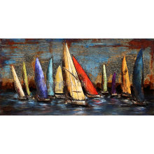 Modern Craft Metal Oil Painting for Sailing